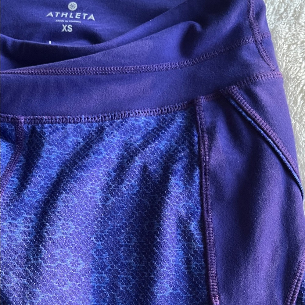 Athleta Purple Patterned Capris - Picture 3 of 6